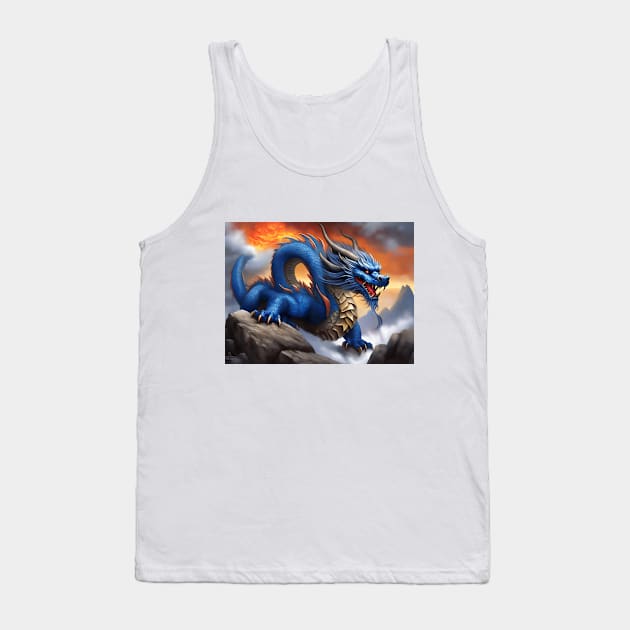The Blue Dragon Tank Top by DeVerviers